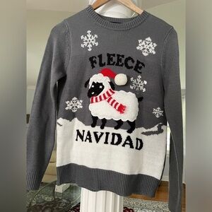 For Ever 21 girls gray knit Christmas sweater size small